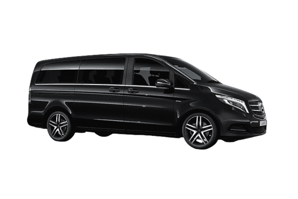 Mercedes-Benz Classe V noir vu de profil, van sept places